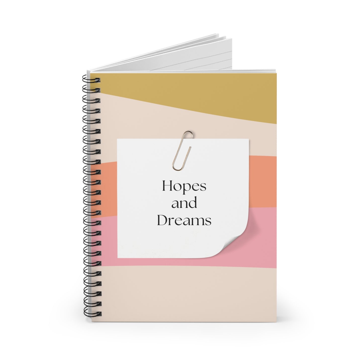 Stylish Spiral Notebook - Hopes and Dreams Journal, Motivational Notebook, Gift for Writers, School Supplies, Inspirational Journal