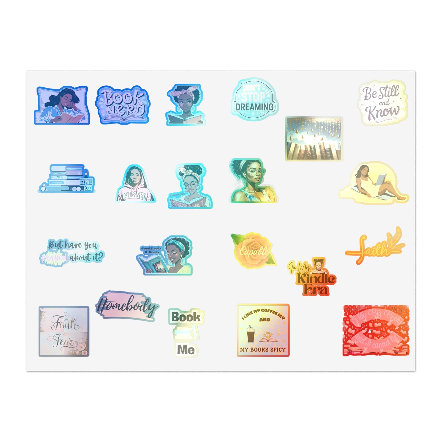 Book Lover Sticker Sheets - Fun, Creative, and Personalized Decor for Journal, Planner, Gift, Home Office, Reading Enthusiast