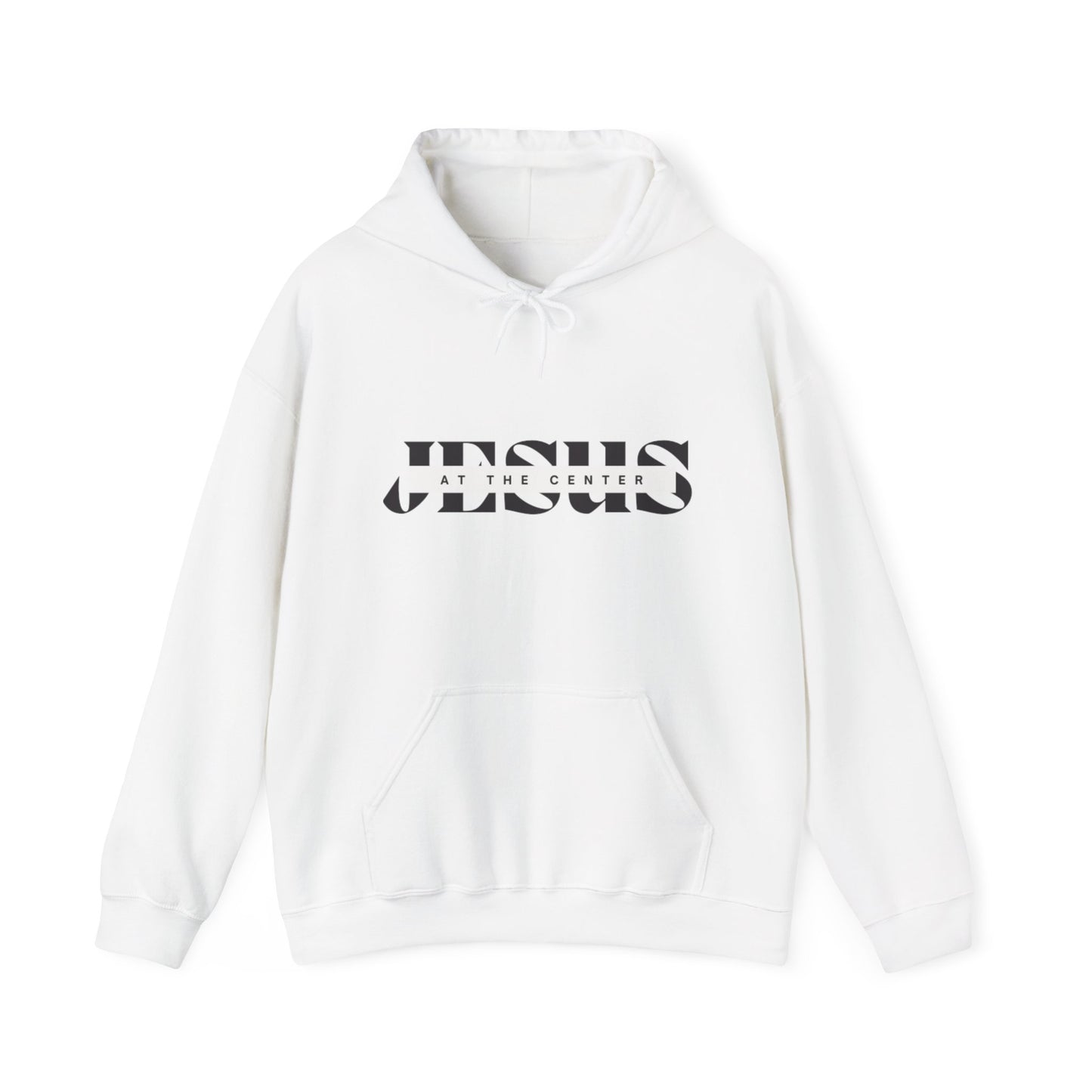 Unisex Hooded Sweatshirt - 'JESUS AT THE CENTER' Inspirational Apparel