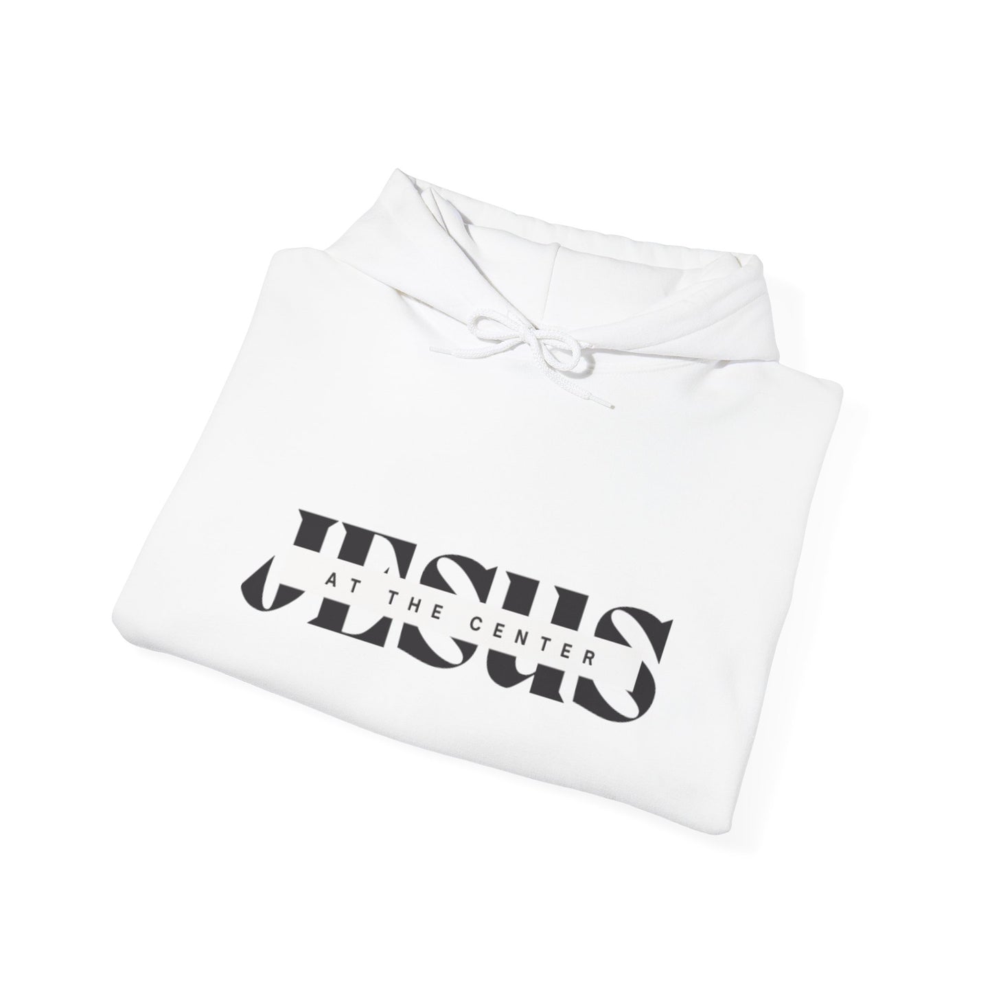 Unisex Hooded Sweatshirt - 'JESUS AT THE CENTER' Inspirational Apparel