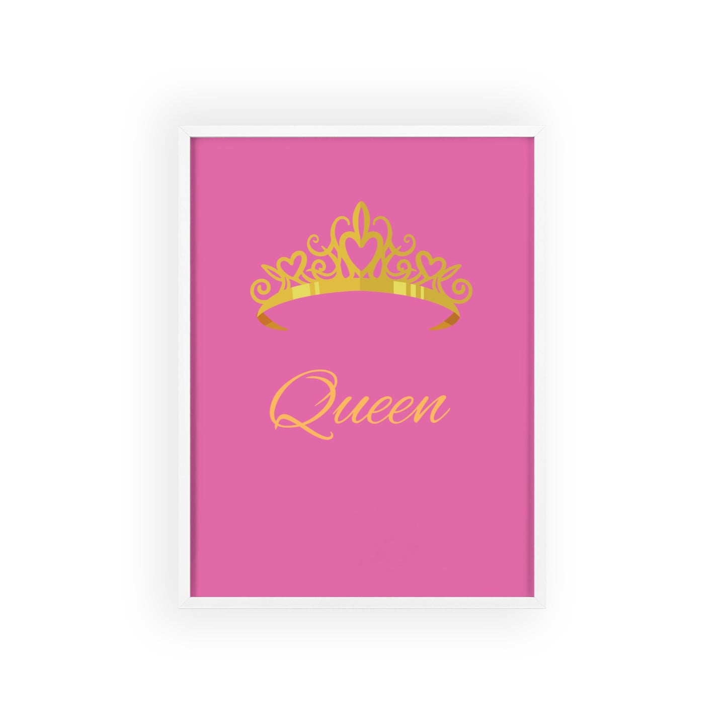 Queen Crown Poster with Wooden Frame, Home Decor, Gift for Her, Birthday, Wall Art, Inspirational Decor, empowerment