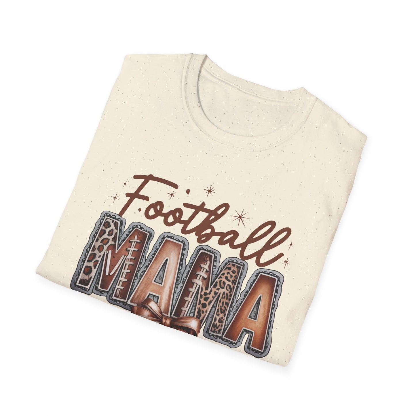 Football Mama Unisex Softstyle T-Shirt - Perfect for Game Day, Casual Wear, Sports Moms, Gift for Her, Women's Tee