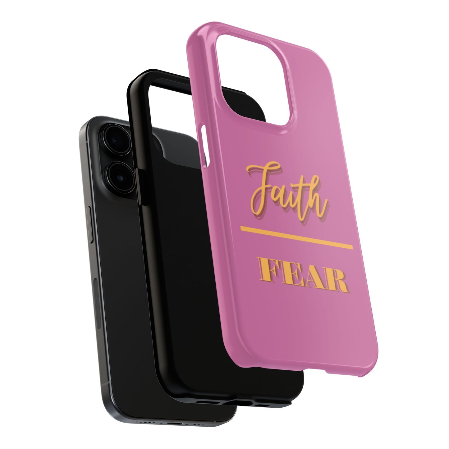 Faith Over Fear Phone Case - Inspirational Tough Cases for Daily Motivation, Gifts for Friends, Customizable Phone Covers, Unique Decor