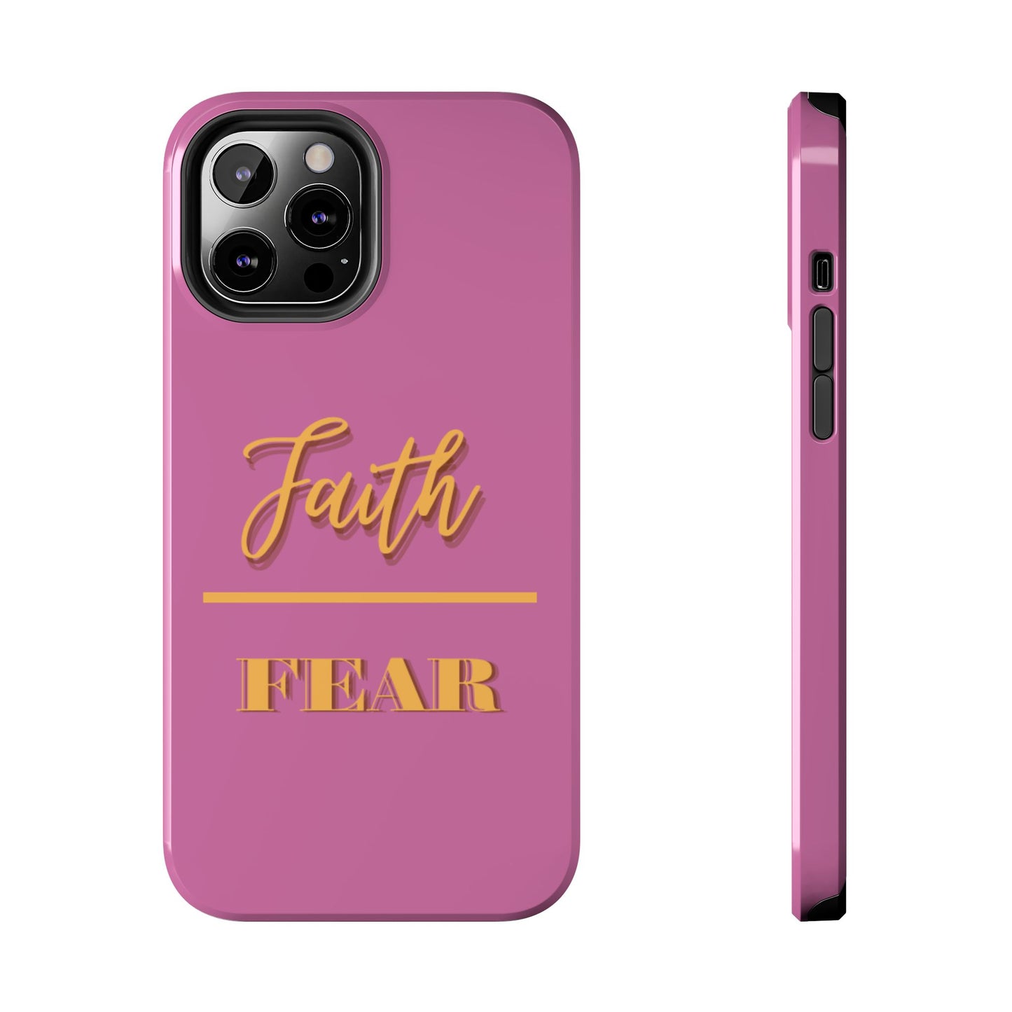 Faith Over Fear Phone Case - Inspirational Tough Cases for Daily Motivation, Gifts for Friends, Customizable Phone Covers, Unique Decor