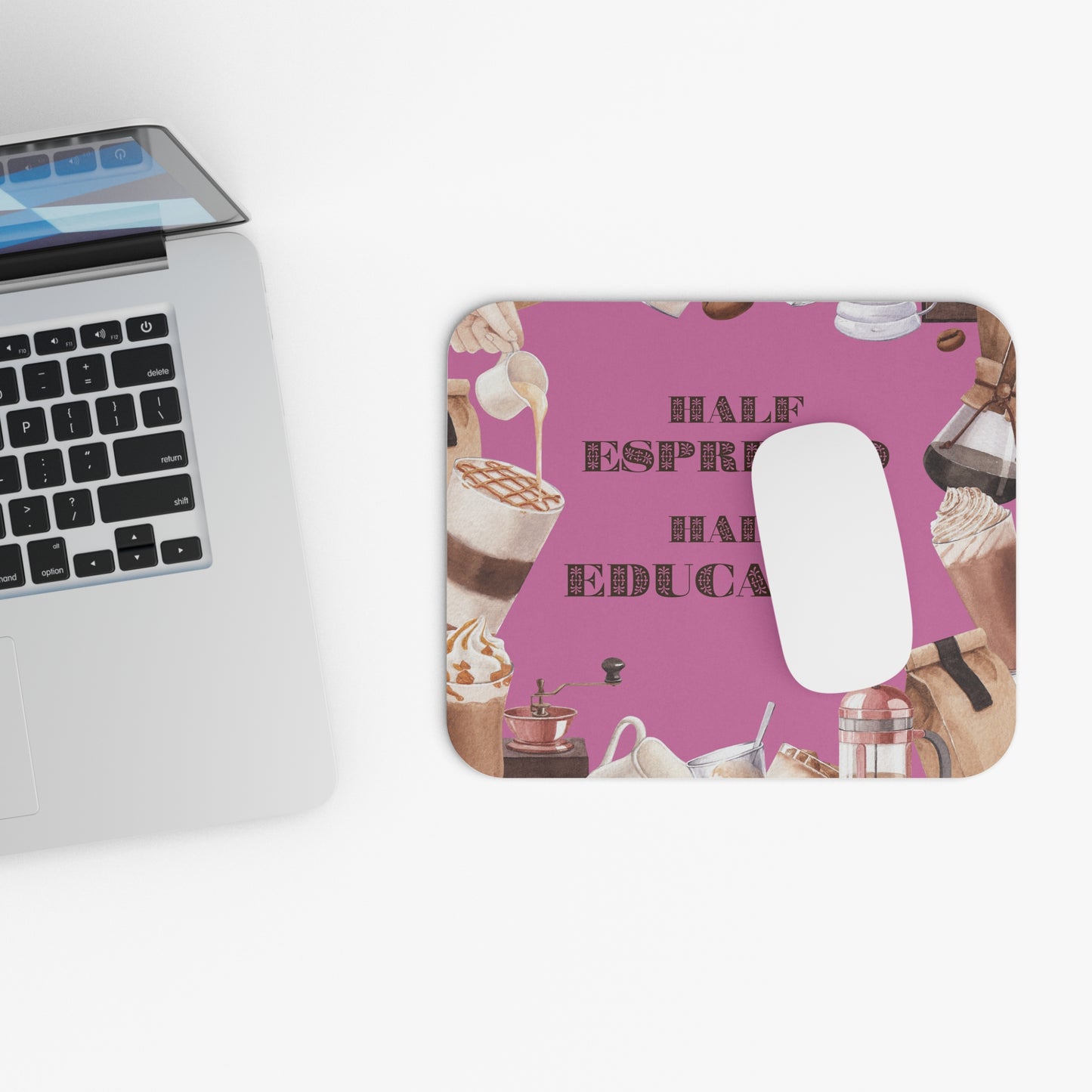 Coffee Lover's Mouse Pad - Perfect Gift for Educators, Cute Desk Decor, Office Essentials, Teacher Appreciation, Home Office Supplies