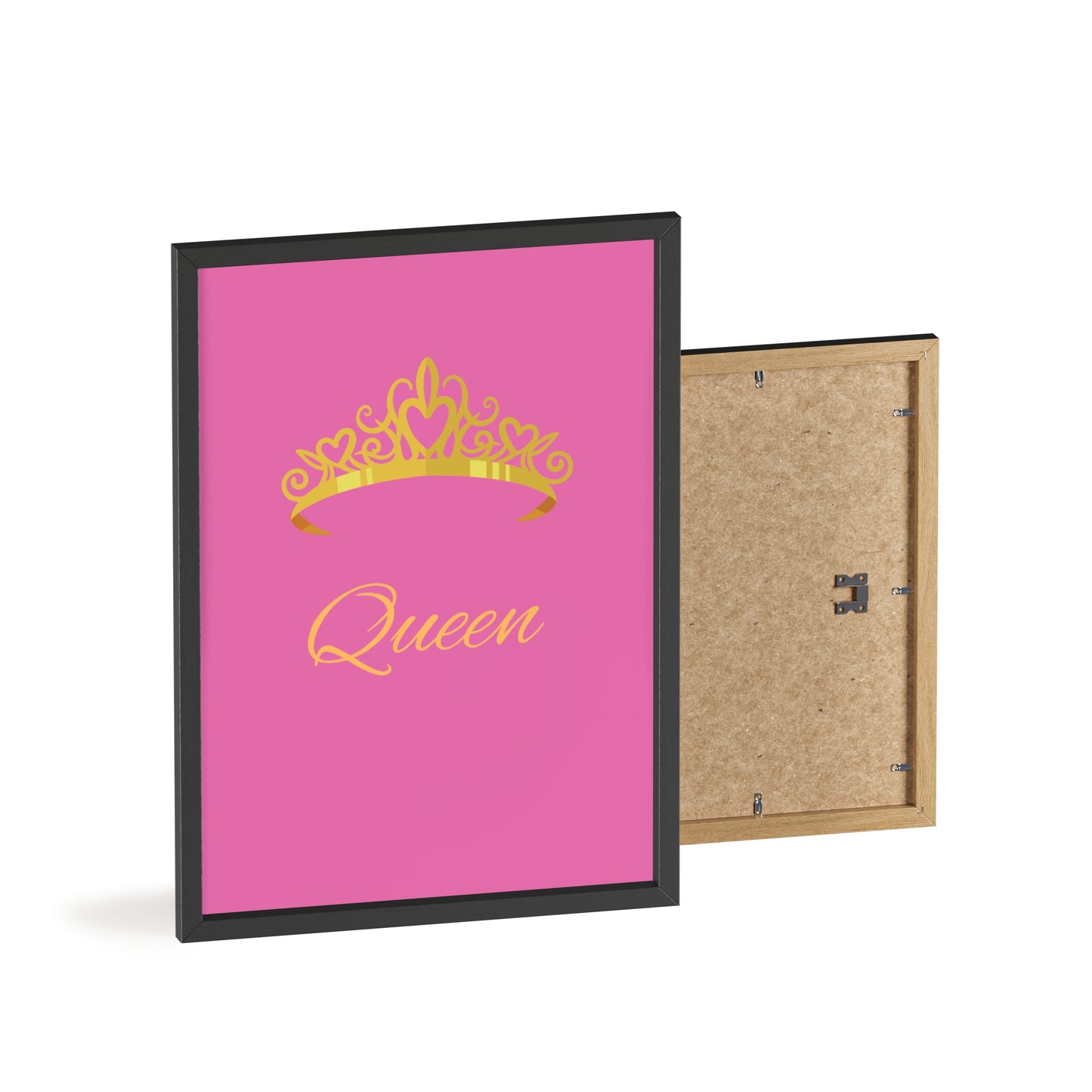 Queen Crown Poster with Wooden Frame, Home Decor, Gift for Her, Birthday, Wall Art, Inspirational Decor, empowerment