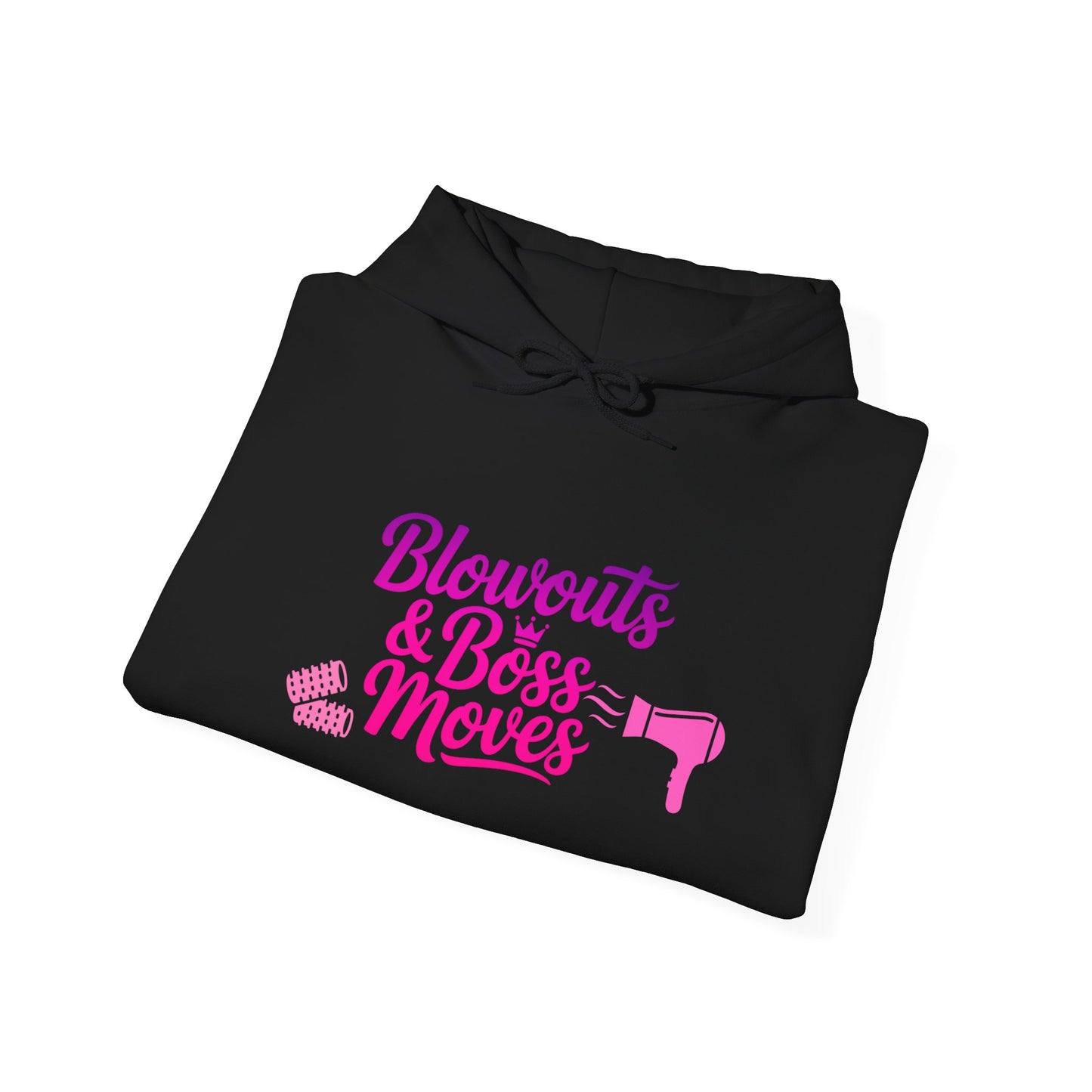 Blow Outs and Boss Moves Hoodie, Hair Stylist Gift, Salon Worker Apparel, Cozy Unisex Hoodie