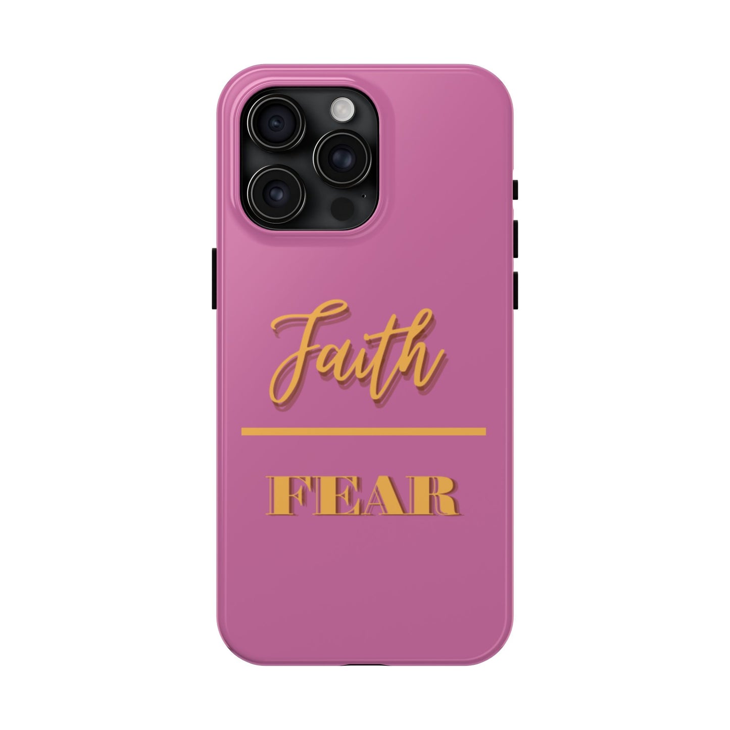 Faith Over Fear Phone Case - Inspirational Tough Cases for Daily Motivation, Gifts for Friends, Customizable Phone Covers, Unique Decor