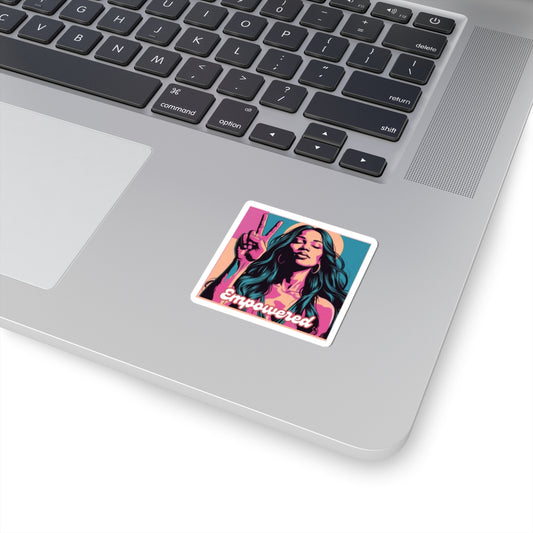 Empowered Woman Kiss-Cut Stickers, Positive Affirmation Sticker, Laptop Decor, Empowerment Gift, Feminist Art, Inspiring Quotes