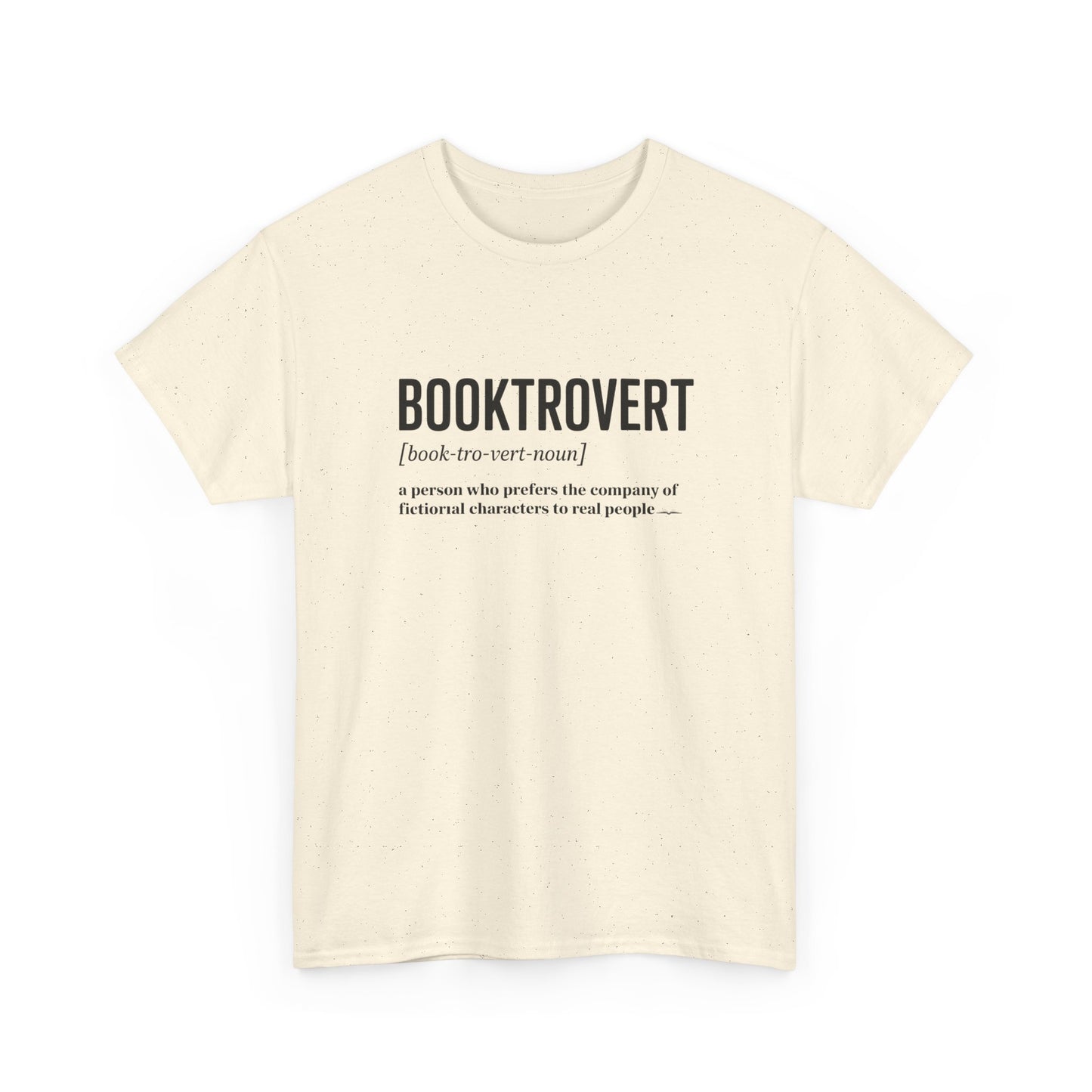 Booktrovért Unisex Heavy Cotton Tee | Perfect Gift for Book Lovers, Reading Enthusiasts, Cozy Book Nights, Birthday Present, Casual Wear