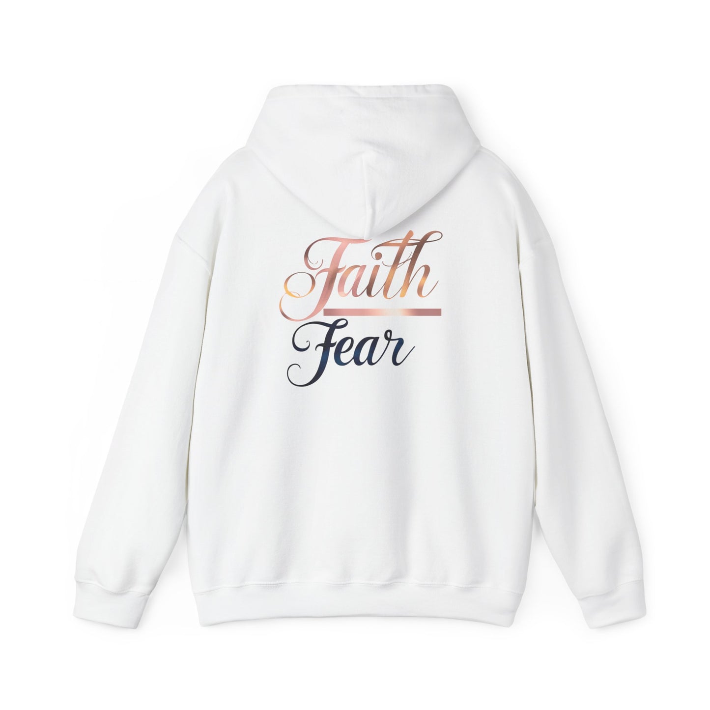 Faith Over Fear Hoodie, Inspirational Sweatshirt for Spiritual Comfort, Cozy Gift for Birthdays, Church Events, Thoughtful Present