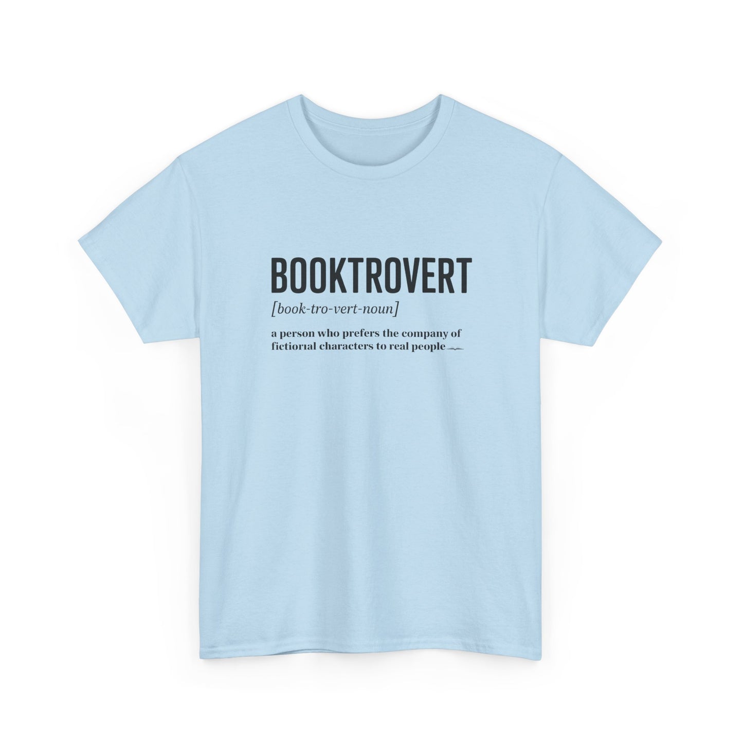 Booktrovért Unisex Heavy Cotton Tee | Perfect Gift for Book Lovers, Reading Enthusiasts, Cozy Book Nights, Birthday Present, Casual Wear