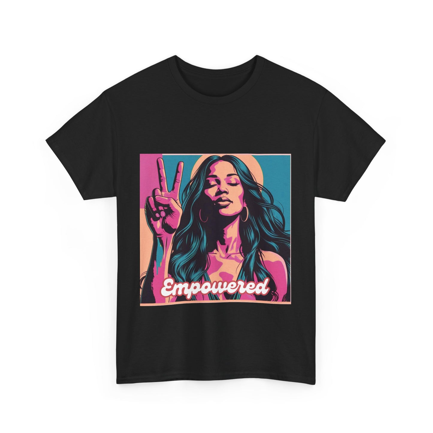 Empowered Unisex Heavy Cotton Tee | Inspirational Graphic Shirt, Casual Wear, Gift for Her, Positive Vibes, Everyday Comfort