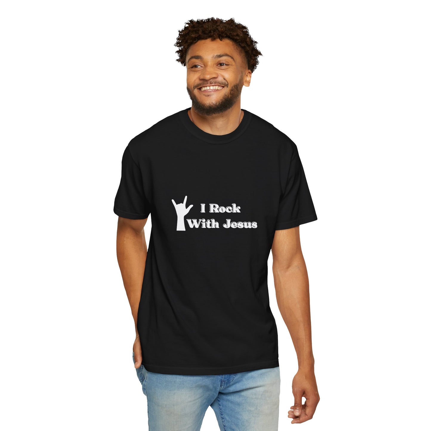 Unisex Garment-Dyed T-shirt/Rock with Jesus