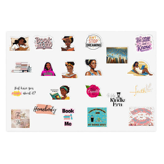 Book Lover Sticker Sheets - Fun, Creative, and Personalized Decor for Journal, Planner, Gift, Home Office, Reading Enthusiast