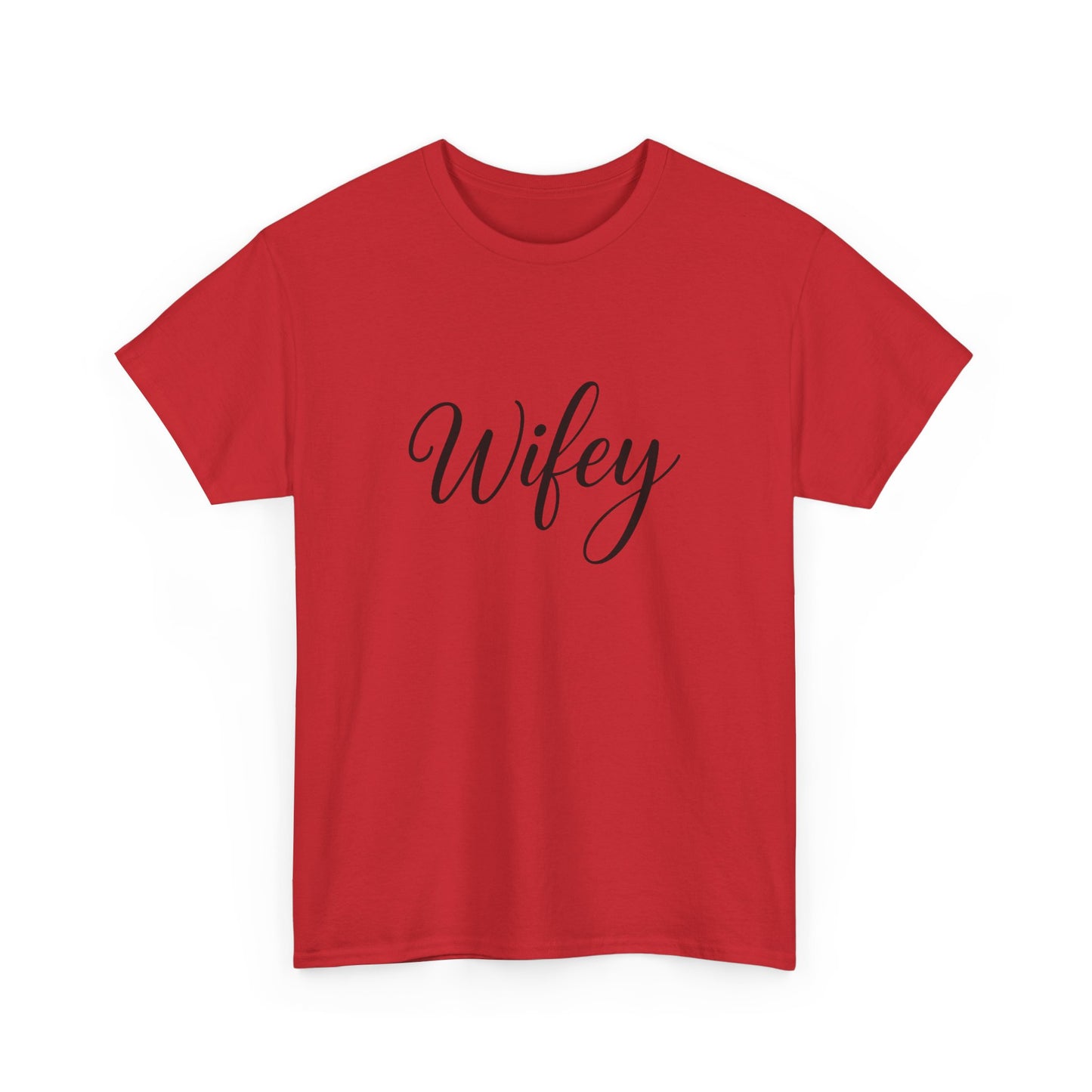 Wifey Unisex Heavy Cotton Tee, Funny Couple Gift, Bridal Shower Gift, Anniversary, Comfortable T-Shirt, Everyday Wear