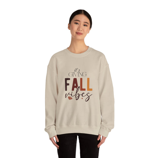 Fall Vibes Crewneck Sweatshirt | Unisex Autumn Pullover, Cozy Fall Sweater, Perfect Gift for Thanksgiving, Everyday Comfort