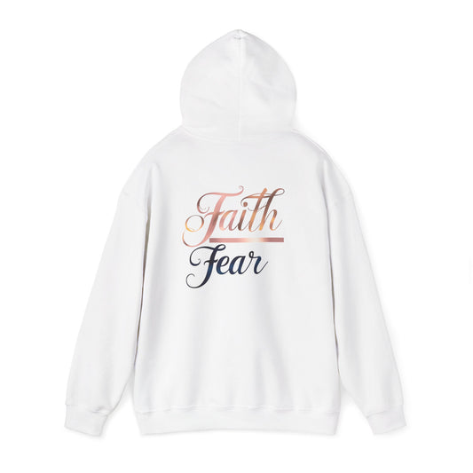 Faith Over Fear Hoodie, Inspirational Sweatshirt for Spiritual Comfort, Cozy Gift for Birthdays, Church Events, Thoughtful Present