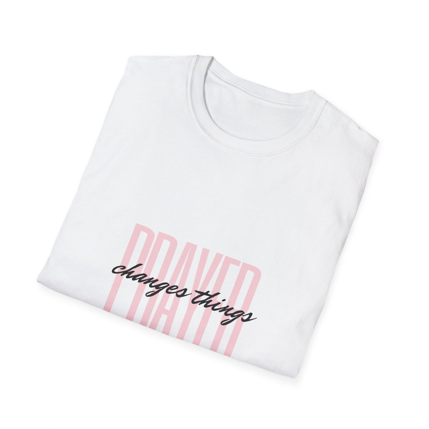 Prayer Changes Things Softstyle T-Shirt | Inspirational Tee | Gift for Faith | Christian Apparel | Motivational Wear