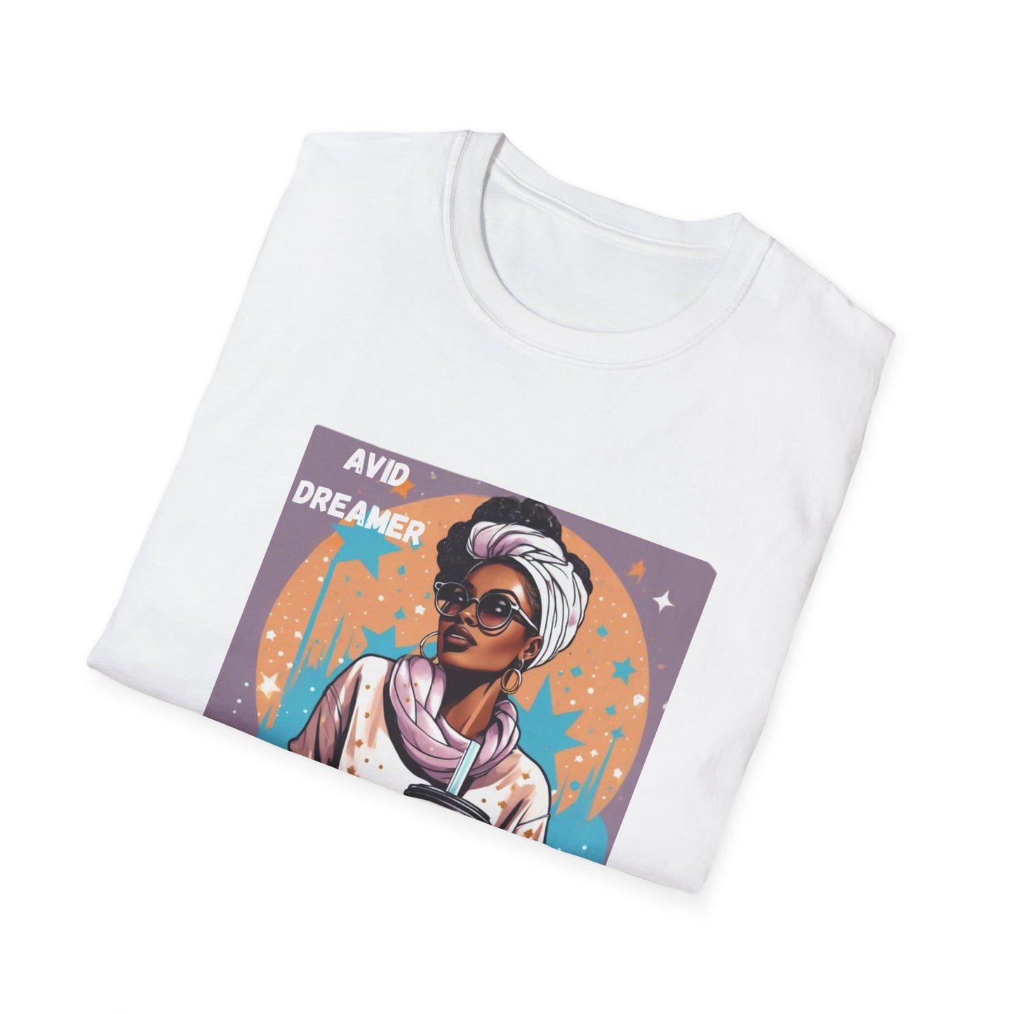 Avid Dreamer Unisex Softstyle T-Shirt, Inspirational Tee, Gift for Dreamers, Casual Wear, Unique Art T-Shirt