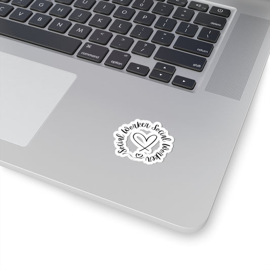 Social Worker Kiss-Cut Stickers - Inspirational Decor for Gifts, Journals, Laptops, Car Decals, Mental Health Awareness