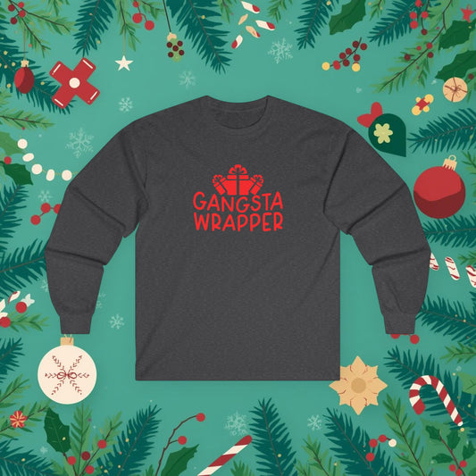 Unisex Ultra Cotton Long Sleeve Tee/Gift Wrapper/Gangster Wrapper/Holidays