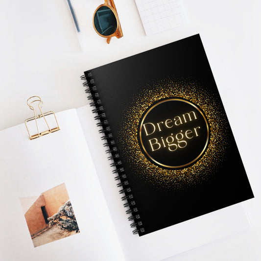 Dream Bigger Spiral Notebook - Motivational Journal, Inspirational Gift, Study Supplies, Back to School, Home Office Decor