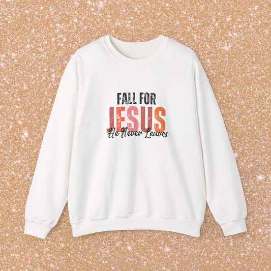 Fall for Jesus Sweatshirt, Christian Crewneck, Religious Apparel, Faith-Based Gifts, Inspirational Fashion, Cozy Church Wear