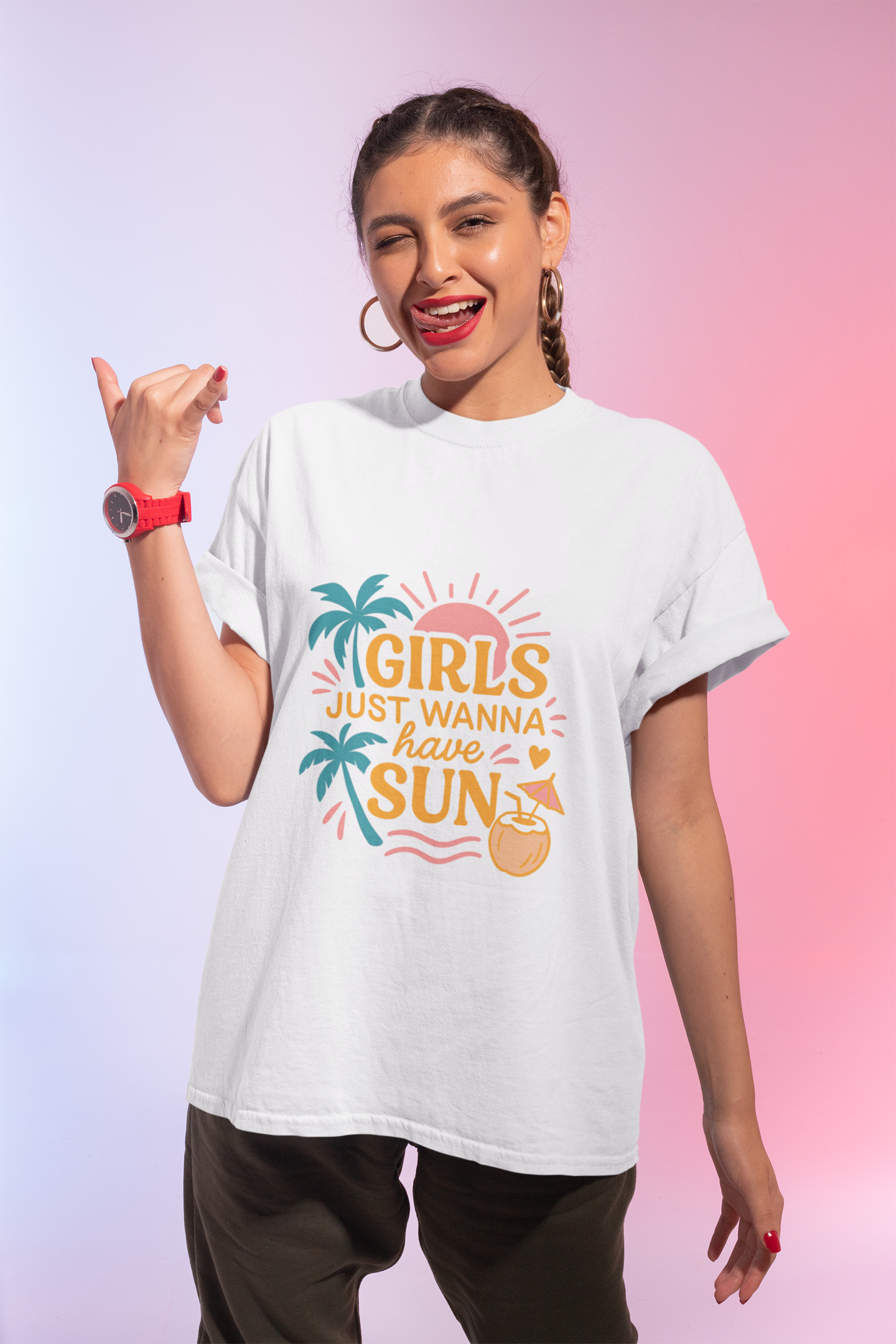 Girls Just Wanna Have Sun T-Shirt, Beachwear, Summer Shirt, Vacation Tee, Casual Style, Gift for Her