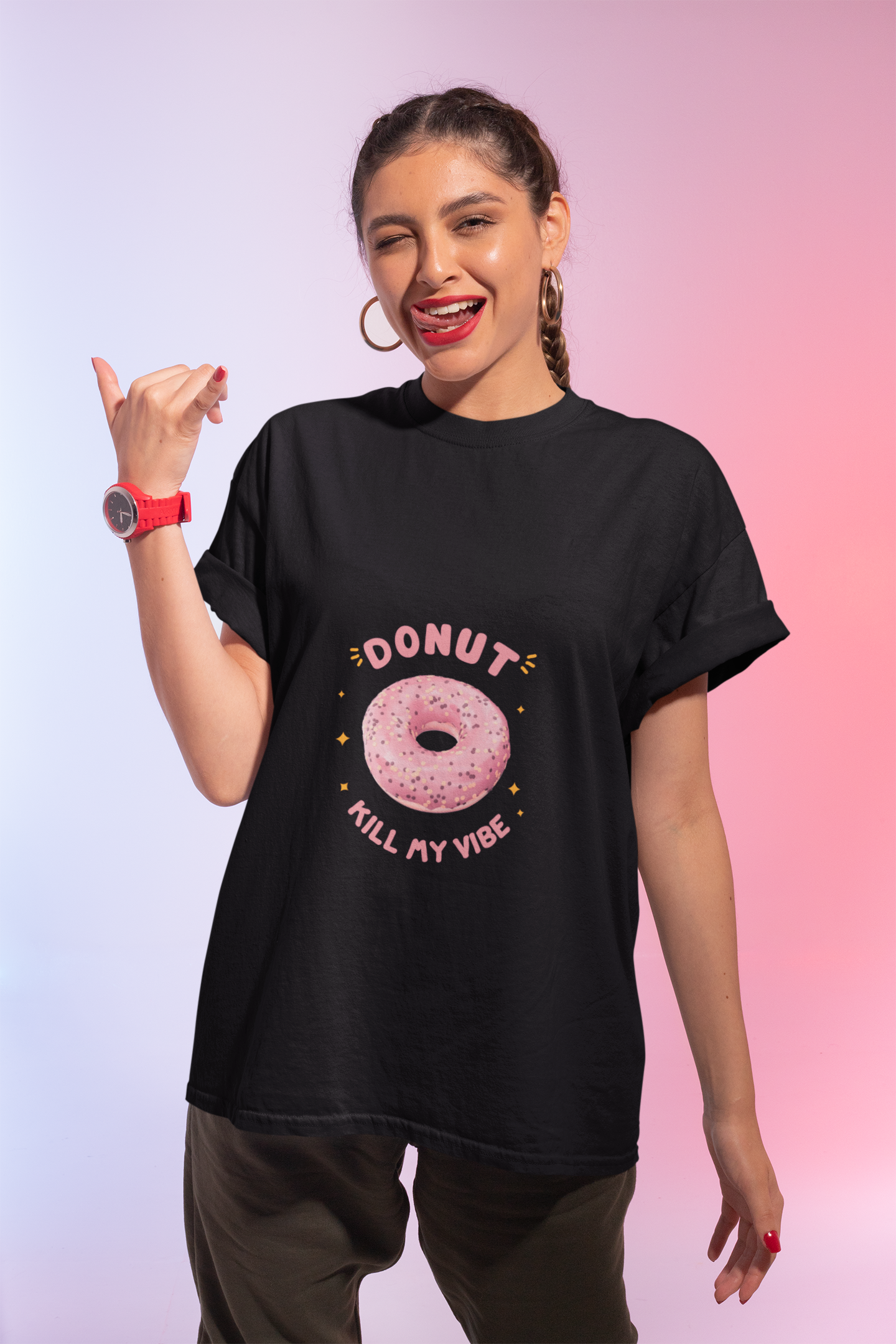Donut Kill My Vibe T-shirt | Fun Unisex Tee for Foodies, Gifts for Bakers, Casual Vibes, Sweet Treat Enthusiasts, Food-Themed Apparel