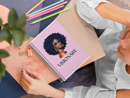 Empowered Visionary Spiral Notebook - Stylish Journal for Creativity, Motivational Stationery, Gift for Writers, Art Lovers, Dreamers