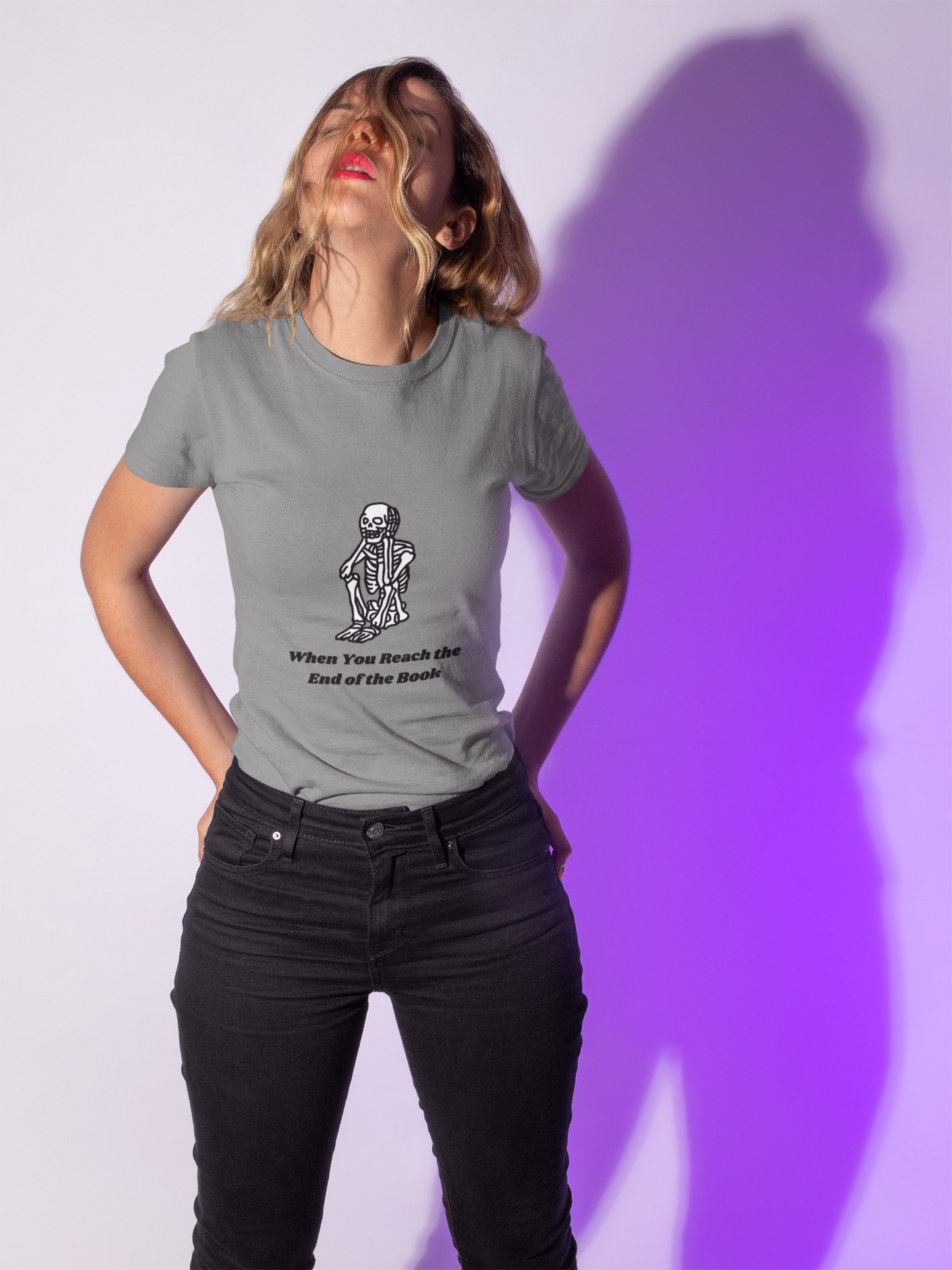 Spooky Reading Skeleton T-Shirt | Funny Book Lover Shirt, Halloween Gifts, Unisex Graphic Tee, Literary Humor, Cozy Casual Wear