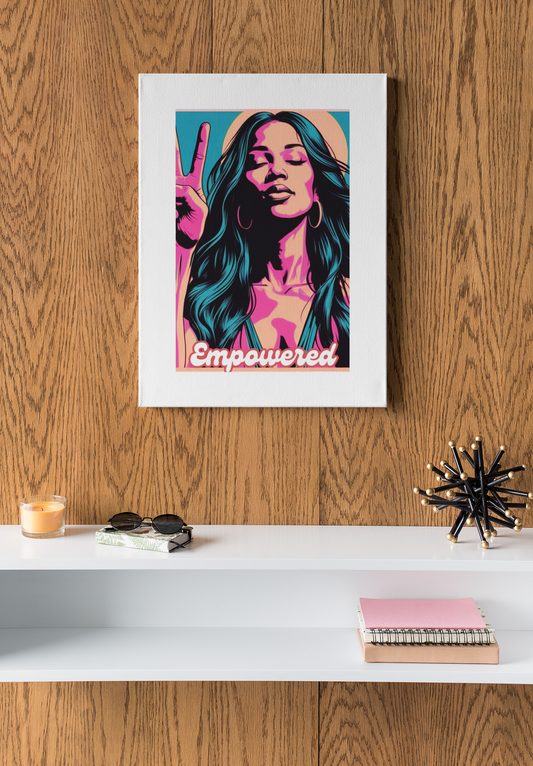 Empowered Canvas Wall Art, Empowerment Decor, Inspirational Home Decor, Feminist Art, Motivational Gift for Her