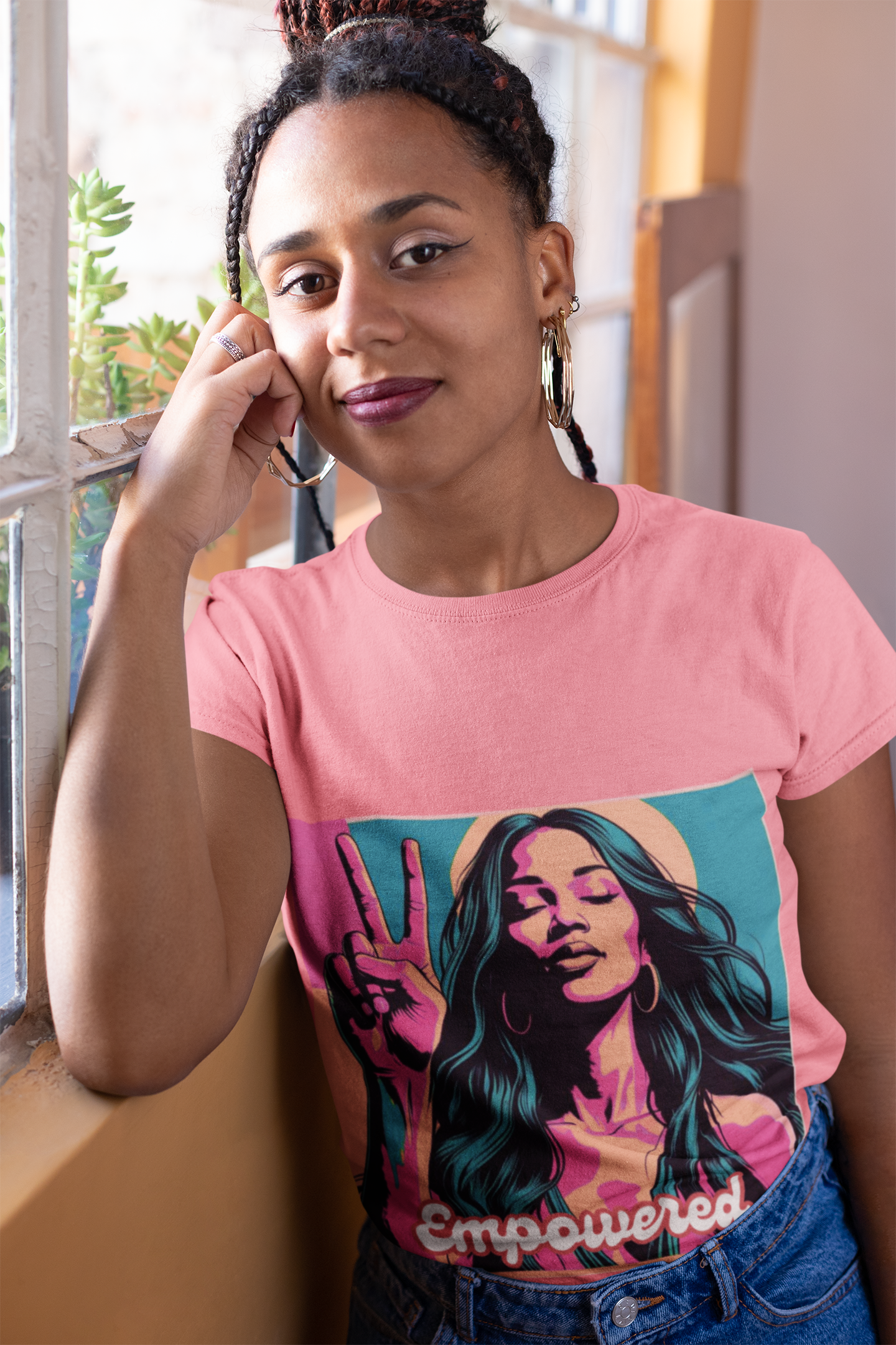 Empowered Unisex Heavy Cotton Tee | Inspirational Graphic Shirt, Casual Wear, Gift for Her, Positive Vibes, Everyday Comfort