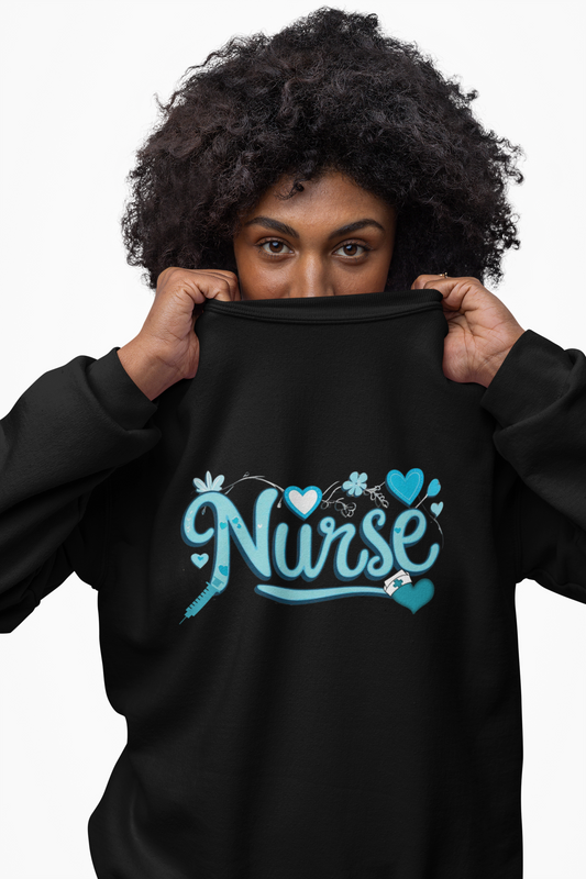 Nurse Love Crewneck Sweatshirt - Cozy Gift for Nurses, Medical Professionals, Appreciation Gifts, Healthcare Apparel, Nursing School