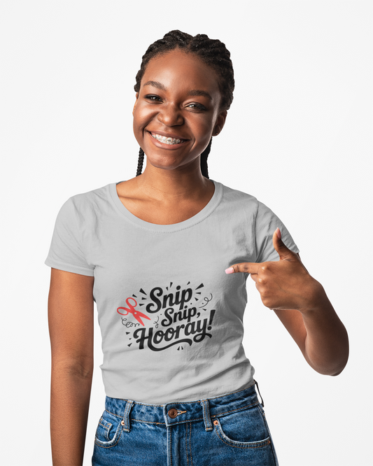 Snip Snip Hooray Women's Softstyle Tee - Fun DIY Gift, Birthday Celebration, Crafting Enthusiast, Cutting Crafts, Cheerful Apparel