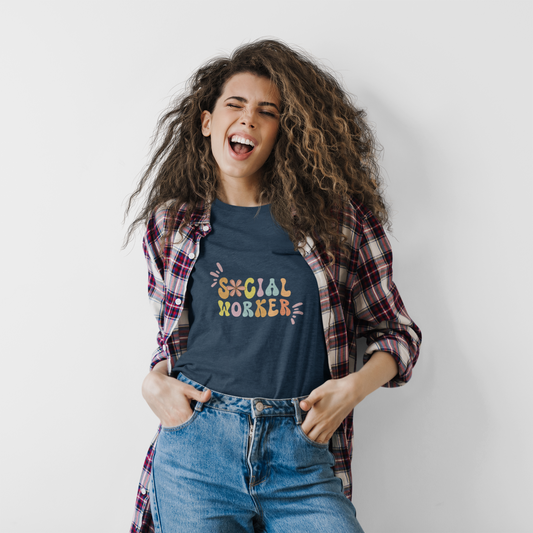Social Worker T-Shirt, Fun Gift for Social Workers, Casual Wear, Everyday Comfort, Supportive Apparel