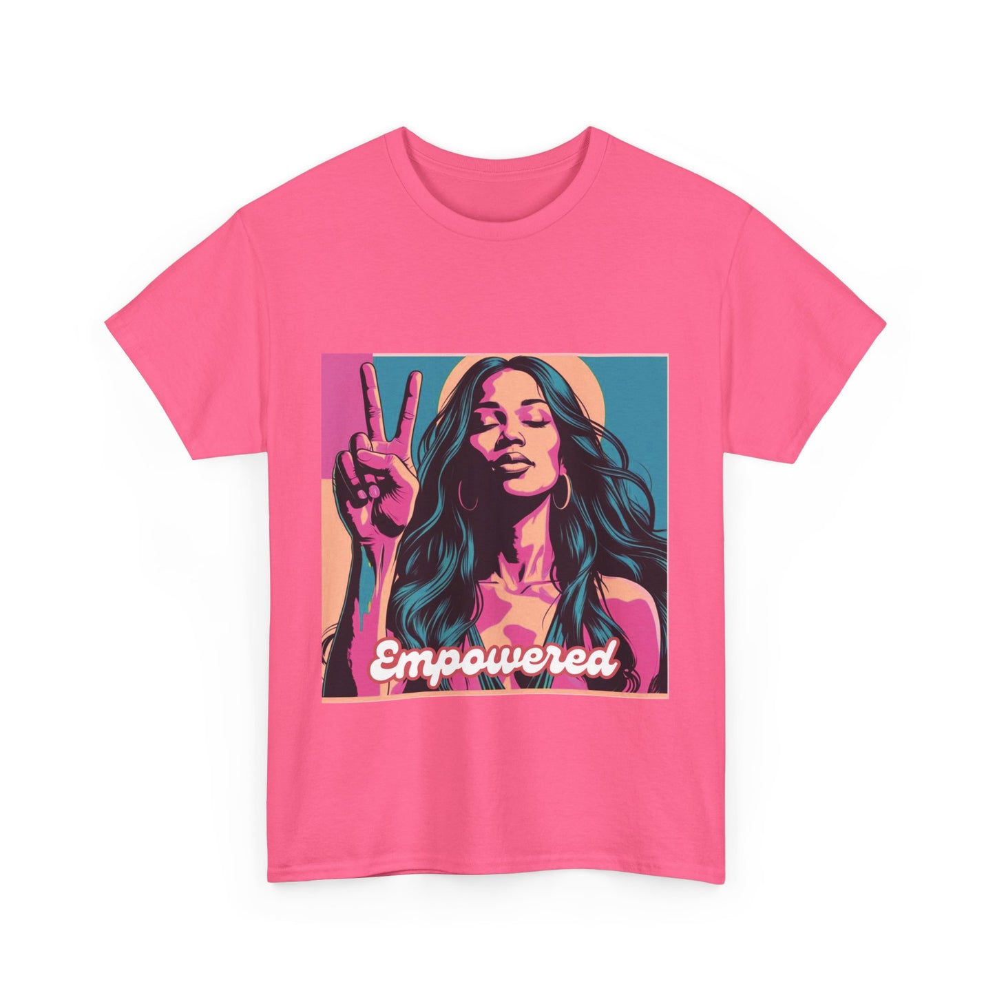 Empowered Unisex Heavy Cotton Tee | Inspirational Graphic Shirt, Casual Wear, Gift for Her, Positive Vibes, Everyday Comfort