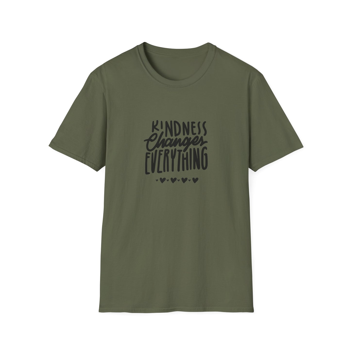 Kindness Changes Everything T-Shirt | Unisex Softstyle Tee, Inspirational Apparel, Casual Wear, Gift for Friends, Kindness Quote Shirt