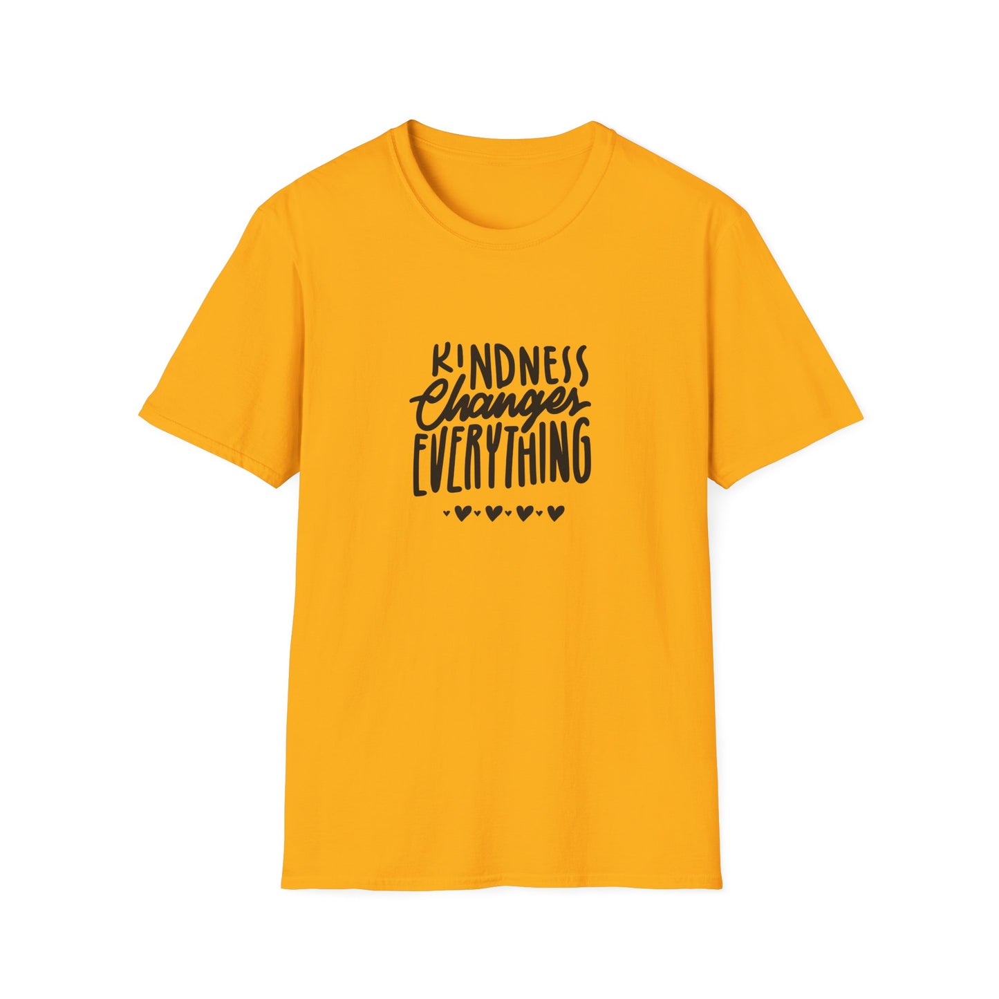 Kindness Changes Everything T-Shirt | Unisex Softstyle Tee, Inspirational Apparel, Casual Wear, Gift for Friends, Kindness Quote Shirt