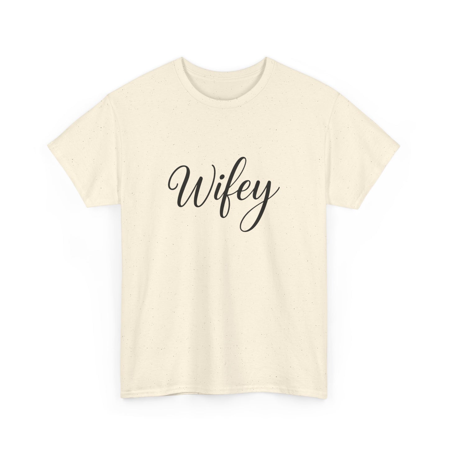 Wifey Unisex Heavy Cotton Tee, Funny Couple Gift, Bridal Shower Gift, Anniversary, Comfortable T-Shirt, Everyday Wear