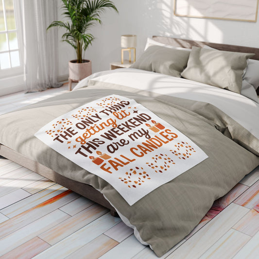 Cozy Fall Fleece Blanket, Autumn Decor, Holiday Warmth, Home Comfort Essentials