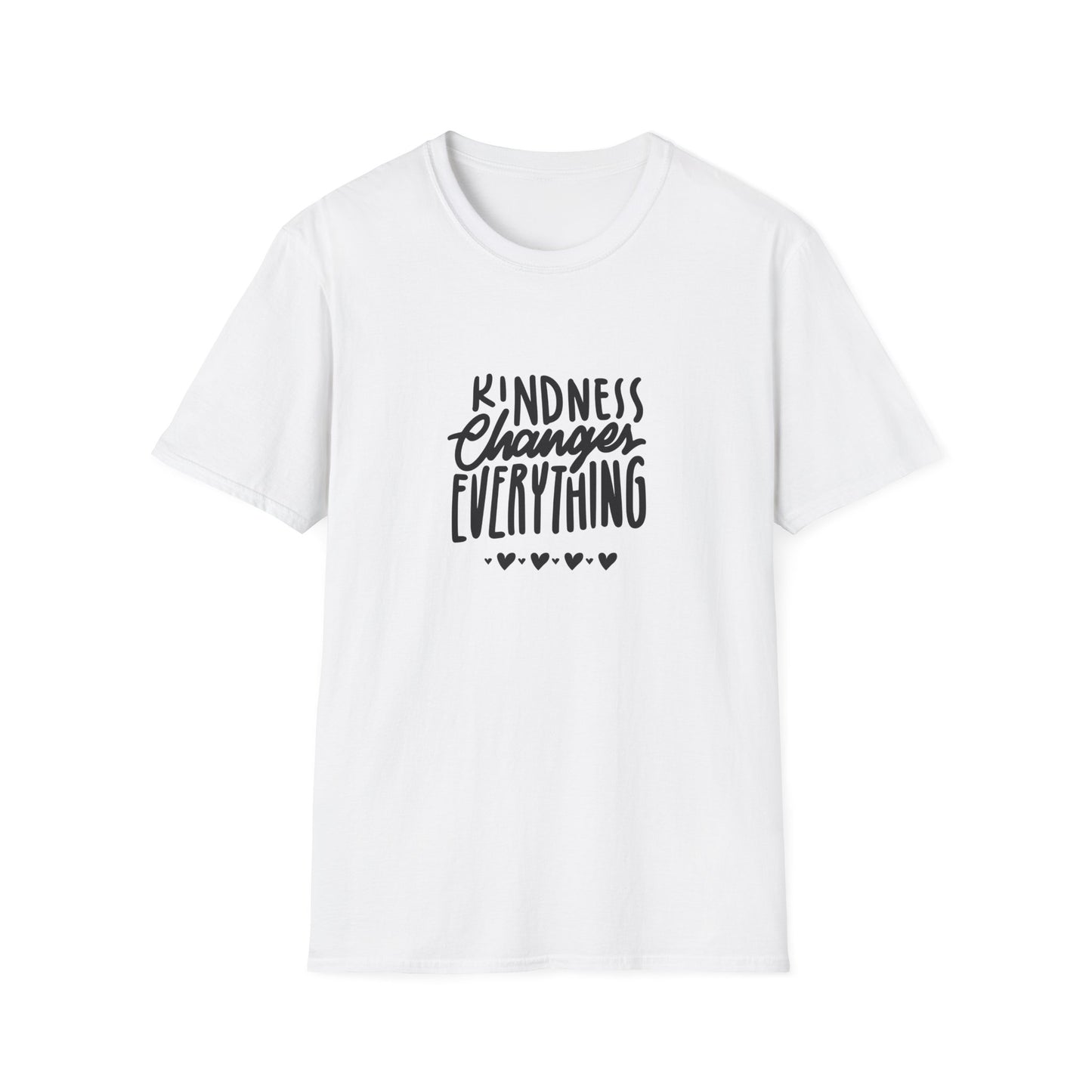 Kindness Changes Everything T-Shirt | Unisex Softstyle Tee, Inspirational Apparel, Casual Wear, Gift for Friends, Kindness Quote Shirt