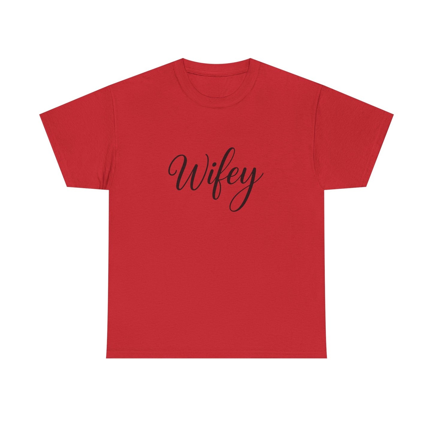 Wifey Unisex Heavy Cotton Tee, Funny Couple Gift, Bridal Shower Gift, Anniversary, Comfortable T-Shirt, Everyday Wear