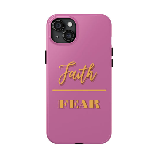Faith Over Fear Phone Case - Inspirational Tough Cases for Daily Motivation, Gifts for Friends, Customizable Phone Covers, Unique Decor