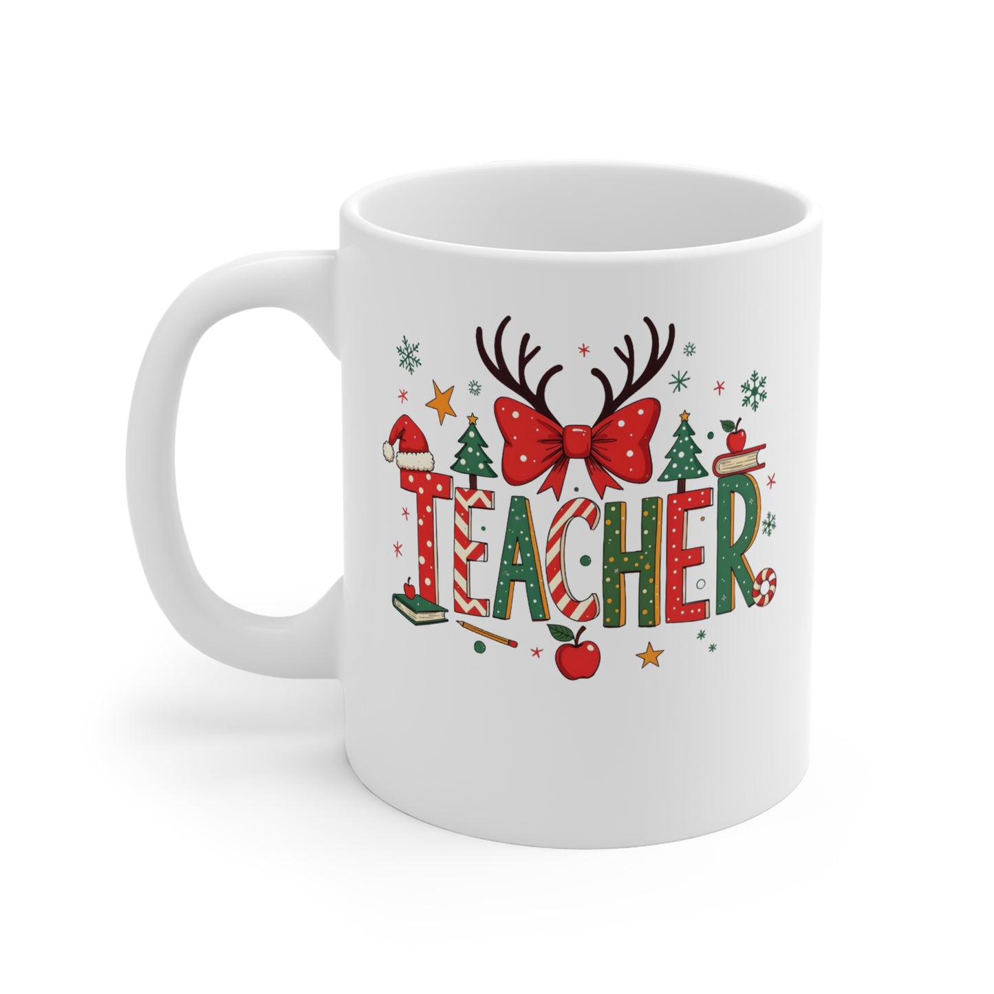 Festive Teacher Mug 11oz - Perfect Holiday Gift