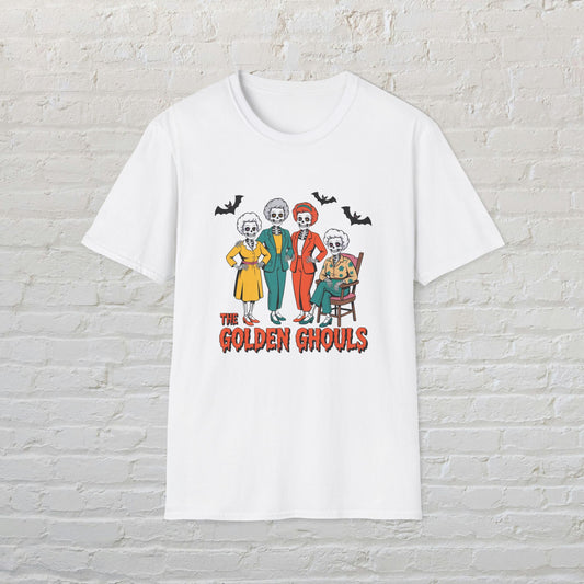 Ghostly Gathering T-Shirt - Halloween Tee, Ghoulish Outfit, Spooky Costume, Unisex Graphic Shirt, Perfect for Costume Parties