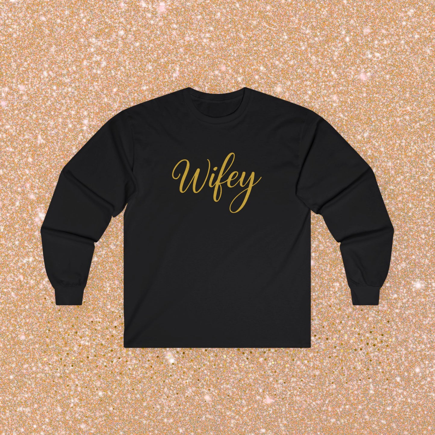 Wifey Long Sleeve Tee – Perfect for Couples, Wedding Gifts, Anniversaries, Casualwear, Bride-to-be Tee, Comfortable Style