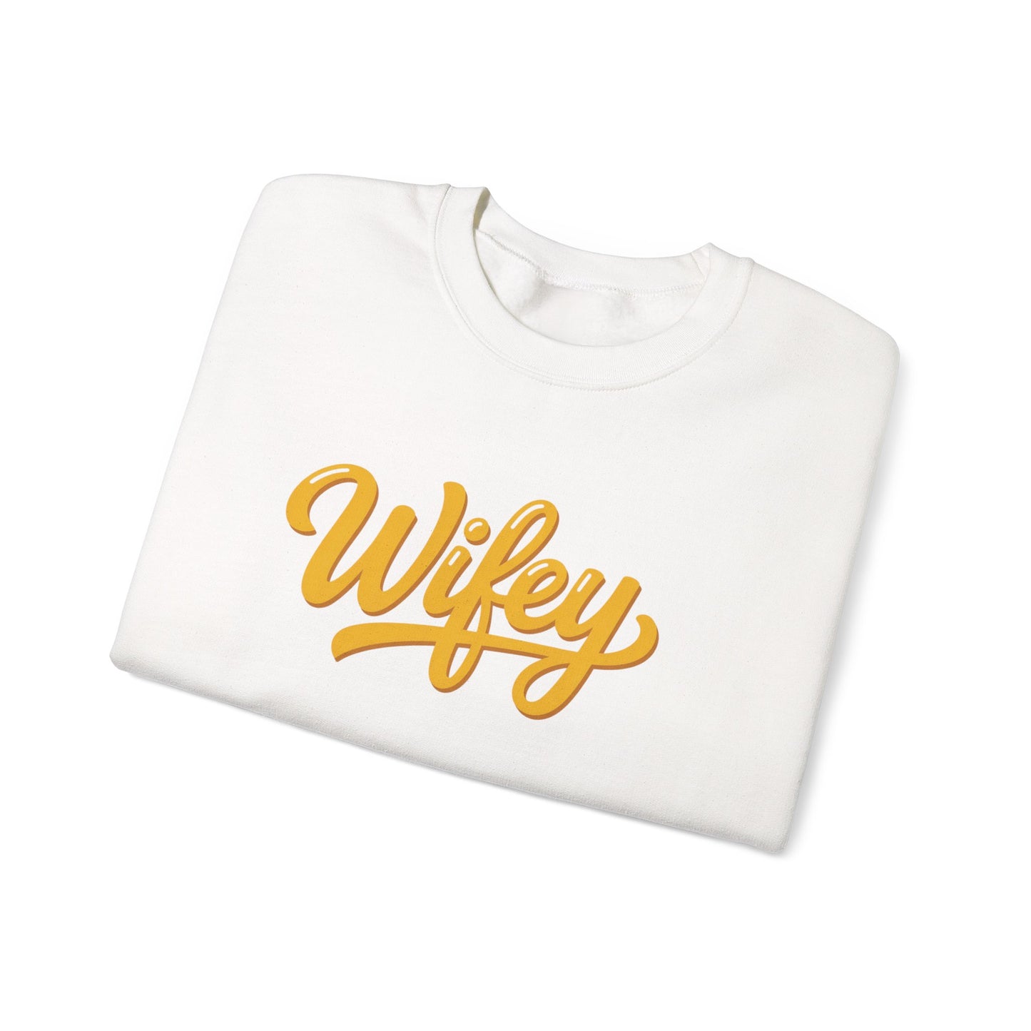 Wifey Crewneck Sweatshirt, Casual Gift for Brides, Cozy Wedding Apparel, Bridal Shower Sweatshirt, Anniversary Gift