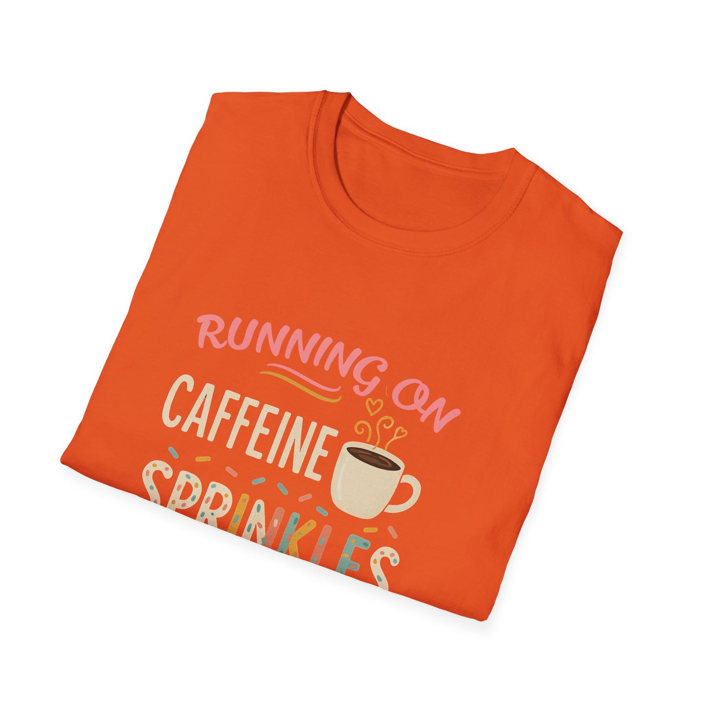 Running on Caffeine, Sprinkles, and Jesus T-Shirt | Graphic Tee | Coffee Lover Gift | Faith-Inspired Apparel | Cute Christian Shirt